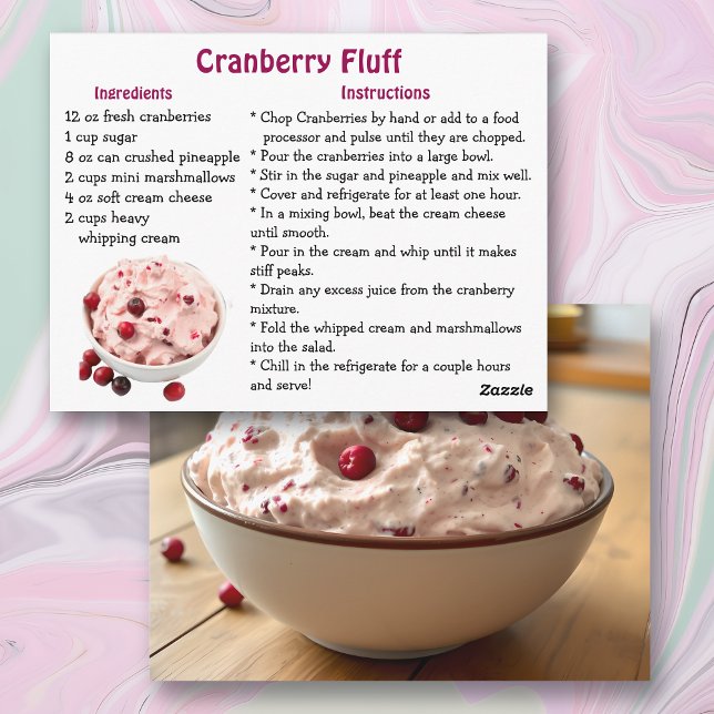 Cranberry Fluff Recipe Card (Creator Uploaded)