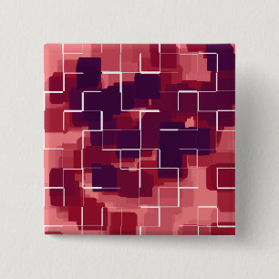 "Cranberry" Geometric Art 15 Cm Square Badge