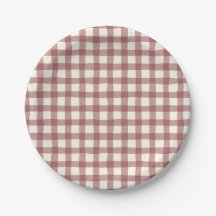 Cranberry Gingham Red Maroon
