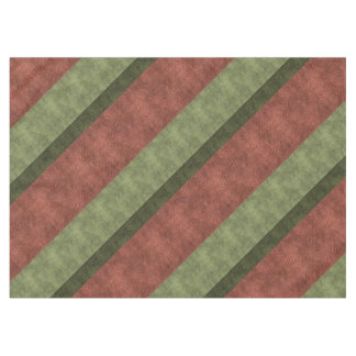 Cranberry Green Figure Eight Texture Stripes Tablecloth