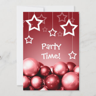 Cranberry Holiday Party Custom Invitations