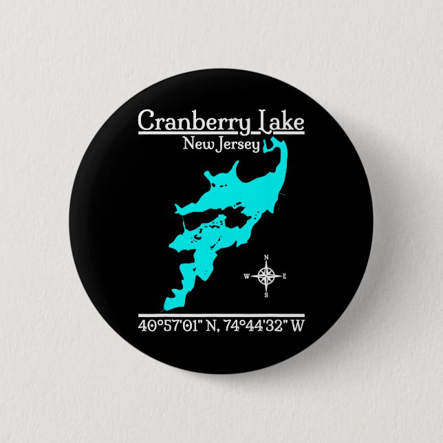 Cranberry Lake, New Jersey  6 Cm Round Badge (Front)