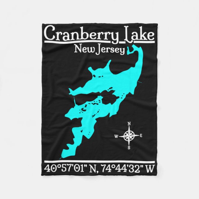 Cranberry Lake, New Jersey  Fleece Blanket (Front)