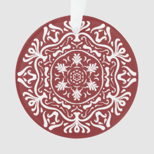 Cranberry Mandala Ornament