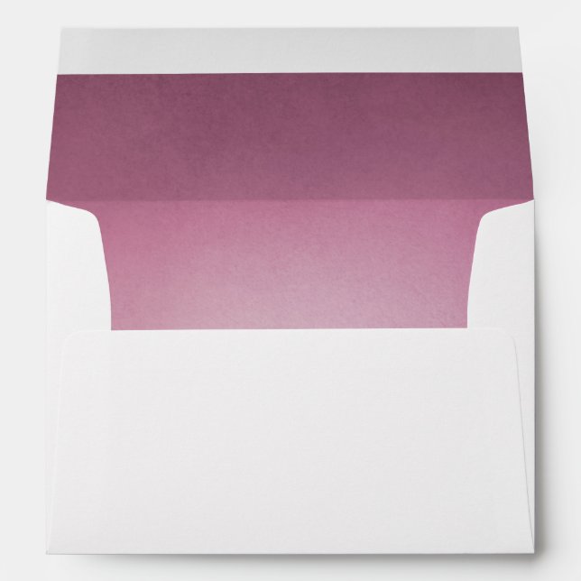 Cranberry Maroon Interior Wedding Invitation Envelope (Back (Bottom))
