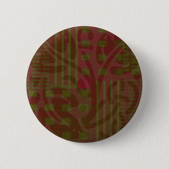 cranberry olive woodcut Celtic inspiration 6 Cm Round Badge (Front)