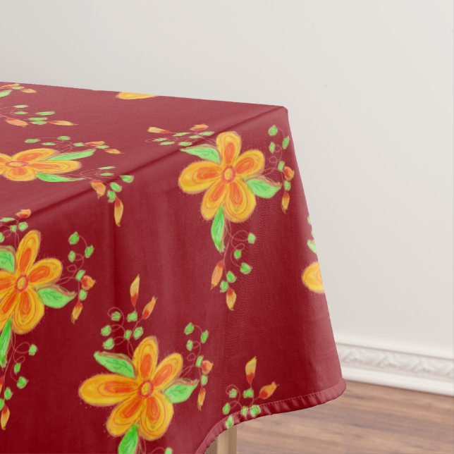 Cranberry Orange Tablecloth (In Situ)
