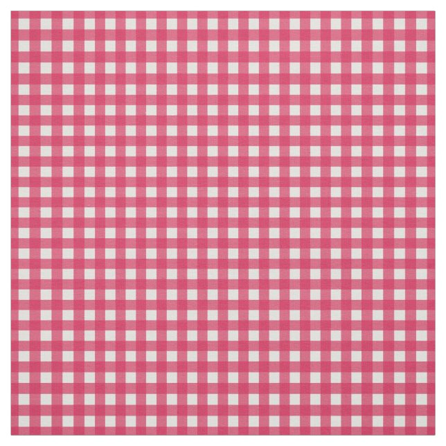 Cranberry Red Check Gingham for Home Canning Lids Fabric (Swatch)