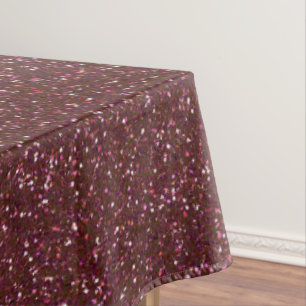 Cranberry Red Glitter Tablecloth