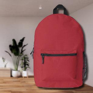 Cranberry Red Solid Colour   Classic   Elegant Printed Backpack
