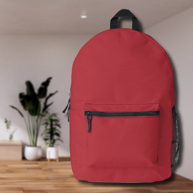 Cranberry Red Solid Colour | Classic | Elegant Printed Backpack (Creator Uploaded)
