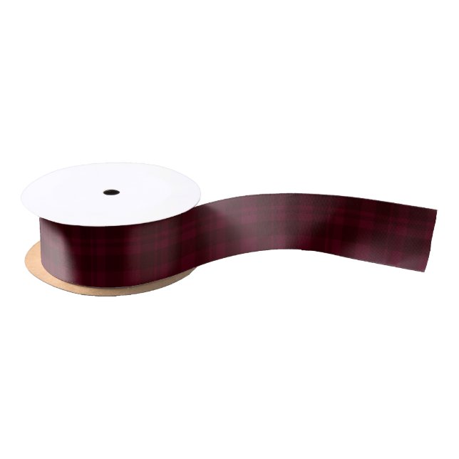 Cranberry Red Tartan Satin Ribbon (Spool)