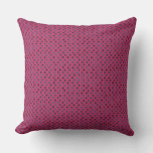 cranberry rose, purple and berry dots cushion