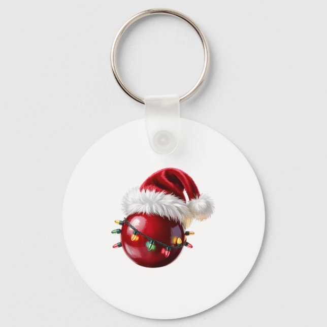 Cranberry Santa Hat Christmas Lights Fruit For Wom Key Ring (Front)