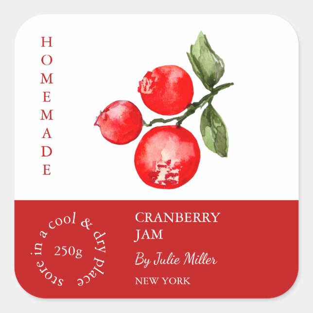 Cranberry Small Business Label (Front)