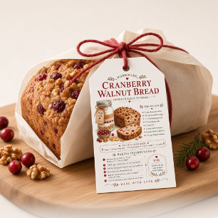 Cranberry Walnut Bread Recipe Mason Jar Baking Mix Gift Tags