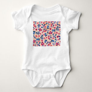 Cranberry Watercolor: Wild Berries Seamless Baby Bodysuit