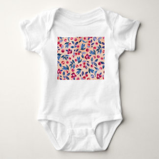 Cranberry Watercolor: Wild Berries Seamless Baby Bodysuit