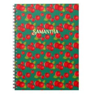 Cranberry With Leaves Notebook