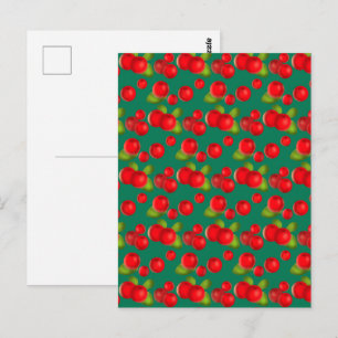 Cranberry With Leaves Postcard