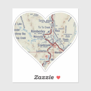 Cranbrook BC Vintage Map