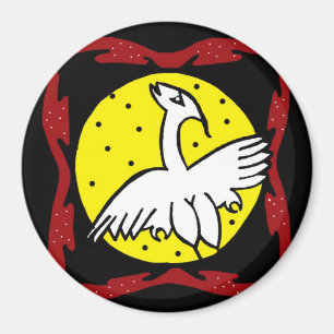 Crane and moon magnet