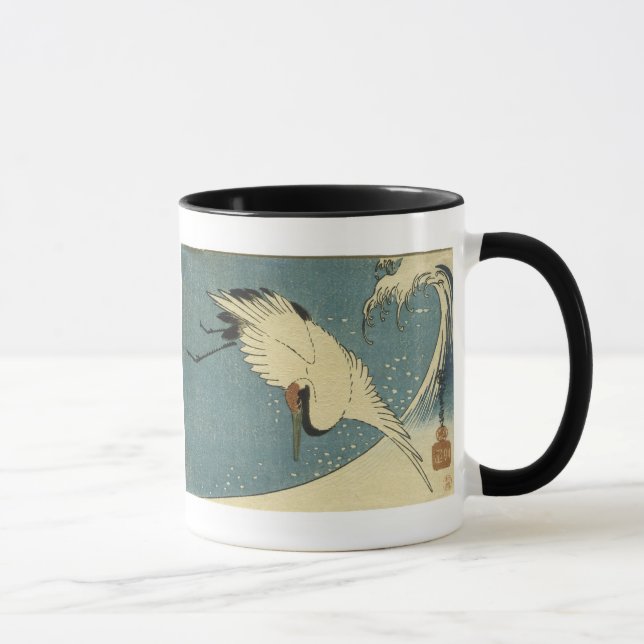 Crane and Wave, Hiroshige Mugs and Steins (Right)
