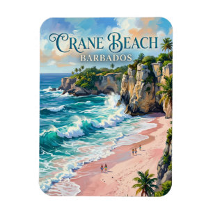 Crane Beach Barbados Magnet