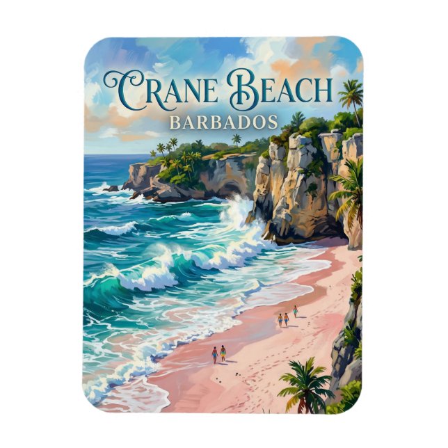 Crane Beach Barbados Magnet (Vertical)