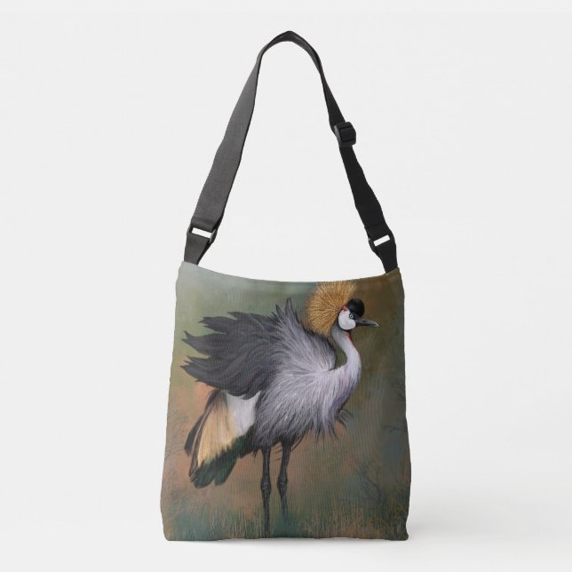 Crane Bird Crossbody Bag (Front)