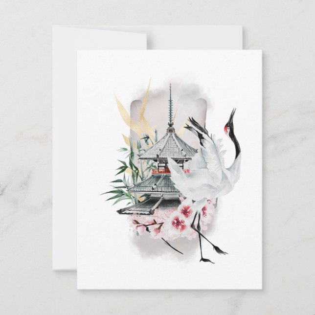 Crane Bird Japanese Artwork (Front)