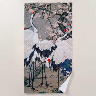 Crane Birds Beach Towel