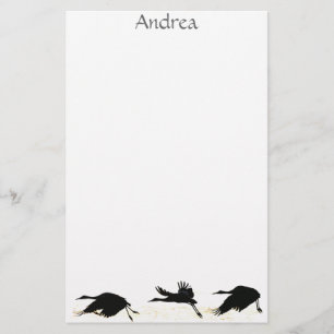 Crane Birds Wildlife Animals Stationery
