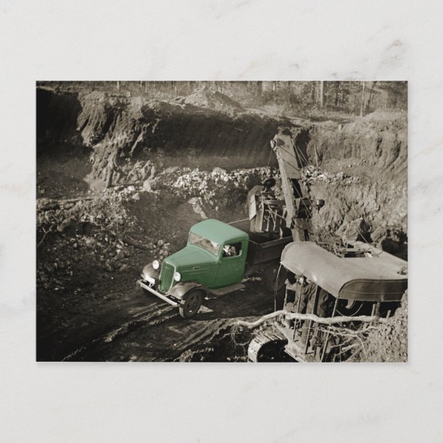 CRANE COLORSPLASH CHEVROLET OPERATING ENGINEER POSTCARD (Front)