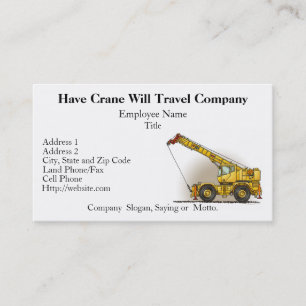 Crane Construction Business Cards
