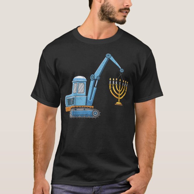 Crane Construction Chanukah 	s T-Shirt (Front)