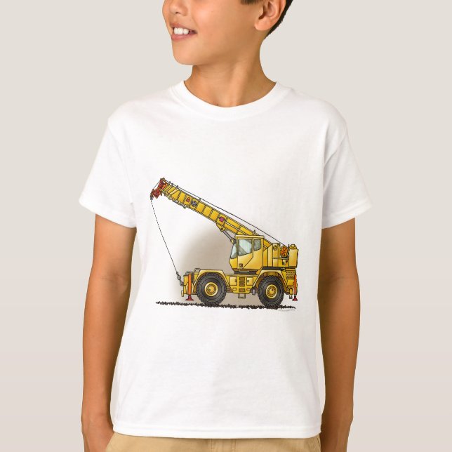Crane Construction Equipment Kids T-Shirt (Front)