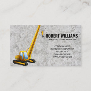 Crane Construction Machinery Appointment Card