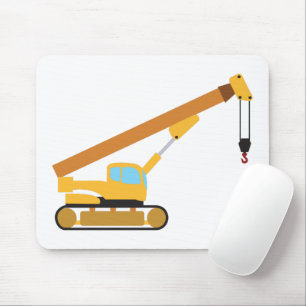 Crane Construction Truck Mouse Pad