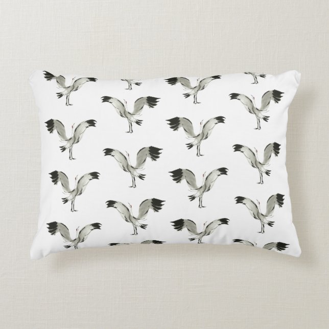 Crane Decorative Cushion (Front)