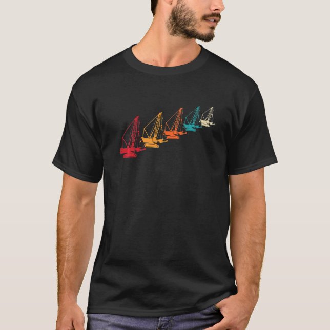 Crane driver construction site crane crane guide   T-Shirt (Front)