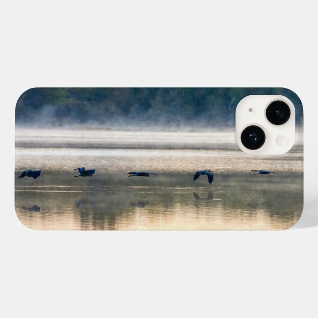 Crane Flight Painterly iPhone Case (Back (Horizontal))