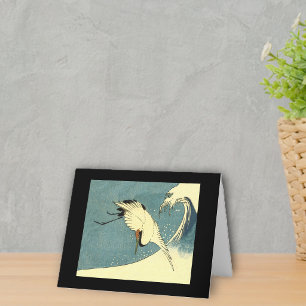 Crane Flying in a Wave Note Card