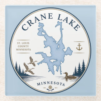 Crane Lake, Minnesota Cabin/Vacation Home  Glass Coaster