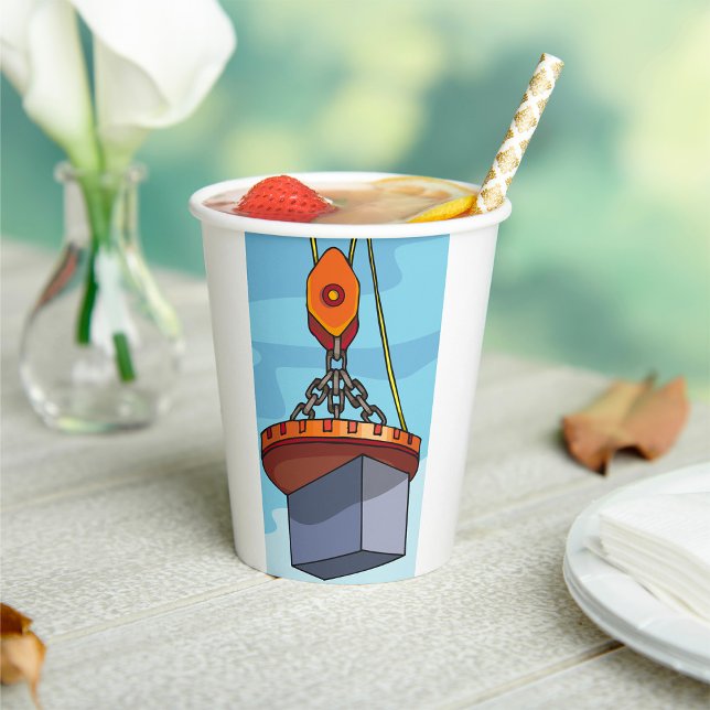 Crane Lifting Paper Cups (Creator Uploaded)