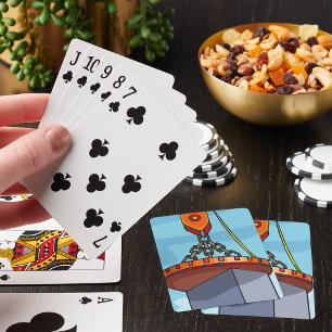 Crane Lifting Playing Cards