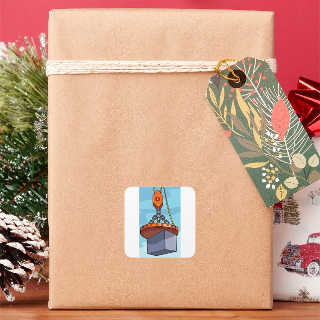 Crane Lifting Square Sticker (Creator Uploaded)