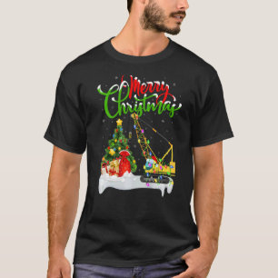 Crane Machine Xmas Decorations Santa Crane Christm T-Shirt