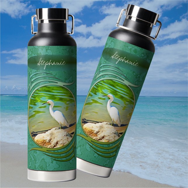 Crane On The Mismaloya River 0335 Water Bottle (Creator Uploaded)