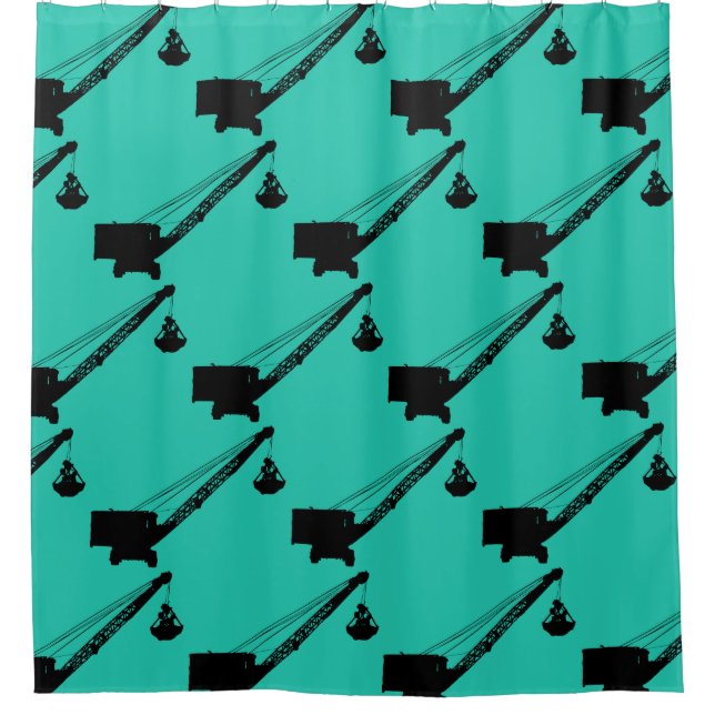 Crane Operating Engineer Crane Operator Friction Shower Curtain (Front)